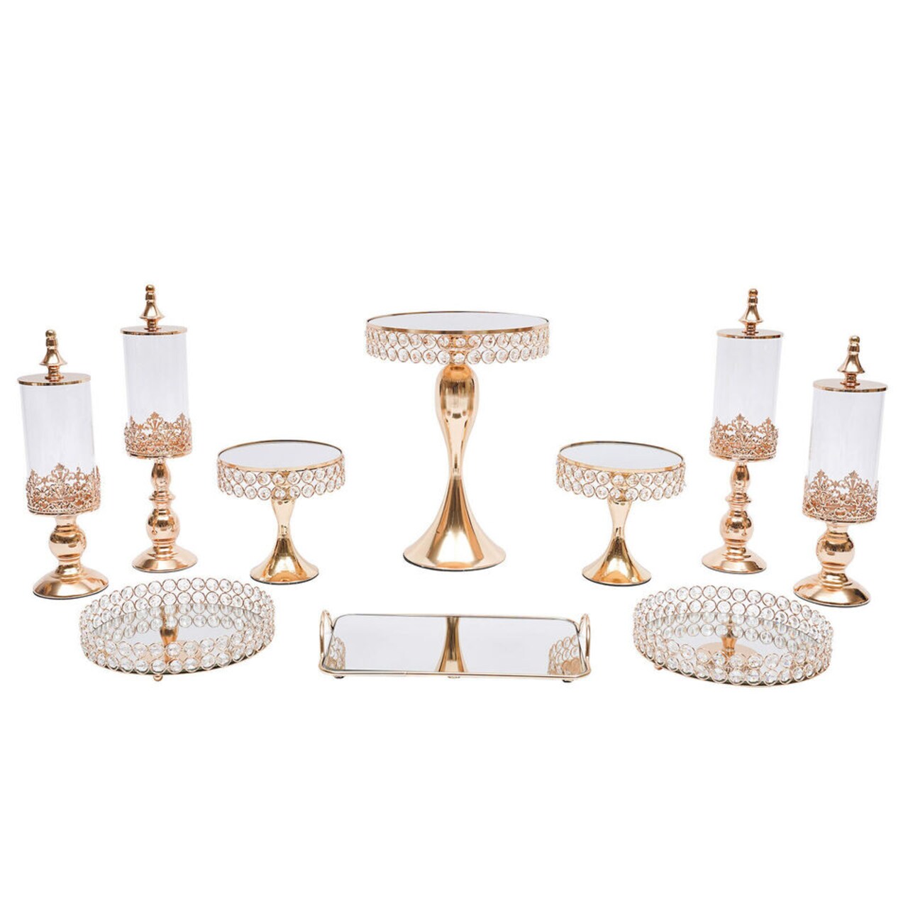 10PCS Cake Stand Cupcake Metal Dessert Table Stands.